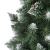 FairyTrees künstlicher Weihnachtsbaum Kiefer, Natur-Weiss beschneit, Material PVC, echte Tannenzapfen, inkl. Holzständer, 120cm, FT04-120 - 2