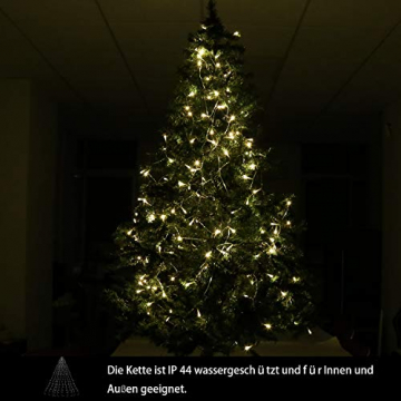 Faziango LED Baummantel mit Ring, Christbaumbeleuchtung Lichterkette Baumbeleuchtung, 10 Girlanden & 280 LEDs, IP44 Wasserdicht, Lichternetz für 120-280 cm Weihnachtsbaum(Warmweiß) - 4