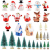 Feelava 30 Stück Weihnachten Miniatur Ornament Kits Mini Xmas Style Figuren Weihnachtsmann Weihnachtsbaum niedlichen Cartoon Xmas Decor für Home Garden Party Decor Desktop Dekoration - 1