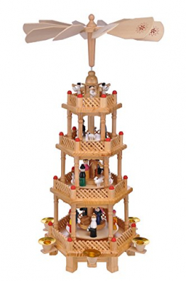 große Weihnachtspyramide Pyramide Weihnachten 4 stöckig,ca.52 cm - 1