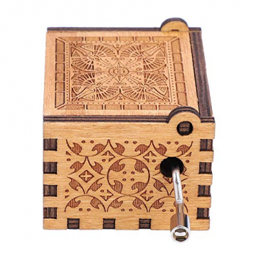 Handkurbel Musikbox Hölzerne Handkurbel Spieluhr Vintage Hand Eingraviert aus Holz Spieluhr(HP) - 8