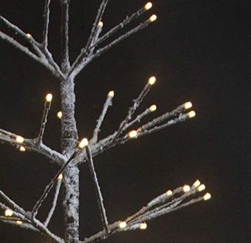 HILIGHT LED Weihnachtsbaum mit 296 warmweißen LEDs und Schneedeko 180 cm braun für Außenbereich geeignet Christbaum Tannenbaum Zweige und Äste Biegsam inkl. Metallständer - 2