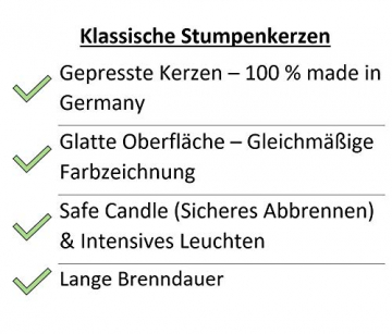 Hochwertige Stumpenkerzen (Sicheres Abbrennen) - Adventskerzen/Wachskerzen/Kerzenpaket (Wollweiß, Mini: Höhe 6cm / Ø 4cm - 24 Stück) - 2