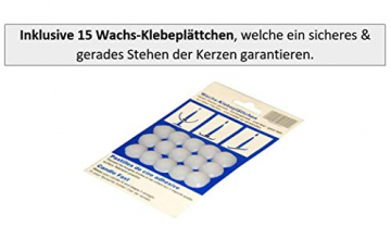 Hochwertige Stumpenkerzen (Sicheres Abbrennen) - Adventskerzen/Wachskerzen/Kerzenpaket (Wollweiß, Mini: Höhe 6cm / Ø 4cm - 24 Stück) - 3