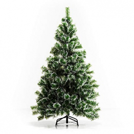 HOMCOM Künstlicher Weihnachtsbaum 1,5 m Christbaum Tannenbaum 416 Äste Metallfuß PET Grün - 1