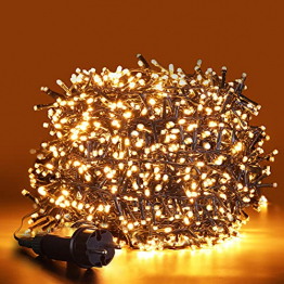 ilikable 25M Lichterkette Außen 1000leds, warmweiße Weihnachtsbeleuchtung Außen, 8 Modi Lichterkette mit IP44 Wasserdicht für Garten, Balkon, Terrasse, Tor, Hof, Hochzeit, Party (Warmweiß) - 1