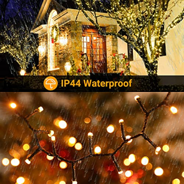 ilikable 25M Lichterkette Außen 1000leds, warmweiße Weihnachtsbeleuchtung Außen, 8 Modi Lichterkette mit IP44 Wasserdicht für Garten, Balkon, Terrasse, Tor, Hof, Hochzeit, Party (Warmweiß) - 5