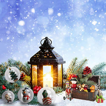 KATELUO 15 Stücke Klar Weihnachtskugeln, Plastik-Kugeln, Füllbare Weihnachtsplastikkugeln,fürBefüllen und Dekorieren Christbaumschmuck, Tischdekoration, Weihnachtssouvenirs - 2