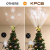 KPCB Weihnachtsbaum Stern,Christbaumspitze Stern Tannenbaum Spitze Mehrfarben LED für Feiertags-Dekorationen - 4