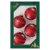Krebs Glas Lauscha Weihnachtskugeln rot mit Sternen und Streifen 4 Stück/Set, Ø 7 cm - 1