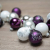 KREBS & SOHN 20er Set Glaskugeln - Weihnachtsbaumschmuck zum Aufhängen - Christbaumkugeln - Weiß, Lila, Silber - 2
