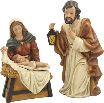 Krippenfigur, Heilige Familie 3-teilig, Höhe ca. 15cm - 1