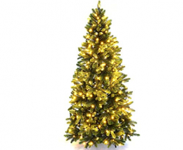 Künstlicher Tannenbaum mit Spritzguss Nadeln auf 766 Tips, LED Beleuchtung, Höhe 180cm von kunstpflanzen-discount.com - künstlicher Weihnachtsbaum - Tannenbaum künstlich - künstliche Weihnachtsbäume Christbaum - 1