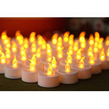 LED Kerzen, 24 Stück LED Flammenlose Tealights, Flackern Teelichter, elektrische Kerze Lichter Batterie Dekoration für Weihnachten, Weihnachtsbaum, Ostern, Hochzeit, Party - 4