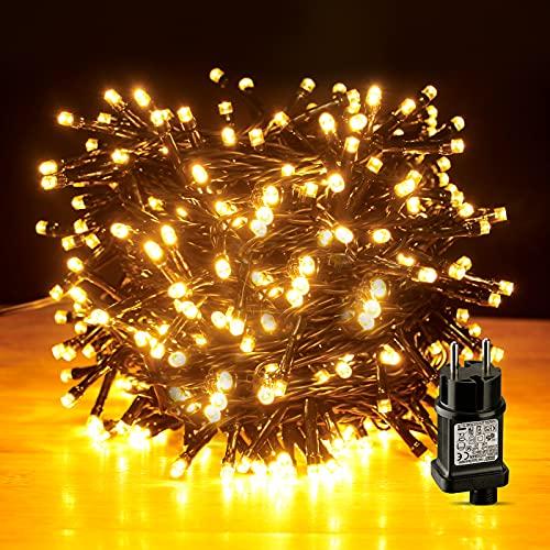 LED Lichterkette Außen, AKASUKI 10M 100LEDs lichterkette Strom mit 8