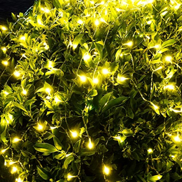 LED Lichterkette Außen WarmWeiß - HOSPAOP 320 LED Weihnachtsbeleuchtung Aussen Strom lichterketten mit 8 Leuchtmodi, Timer, Wasserdicht für Party, Garten, Baum, Weihnachten Deko - 4
