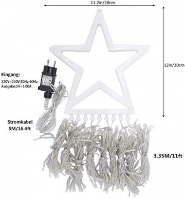 LED Lichterkette Außen WarmWeiß - HOSPAOP 320 LED Weihnachtsbeleuchtung Aussen Strom lichterketten mit 8 Leuchtmodi, Timer, Wasserdicht für Party, Garten, Baum, Weihnachten Deko - 7