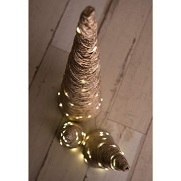 Led Pyramide Weihnachten 3er Set 40, 60 und 80cm Lichterkegel Warmweiss Beleuchtung Weihnachten Weihnachtspyramiden Batteriebetrieben - 3