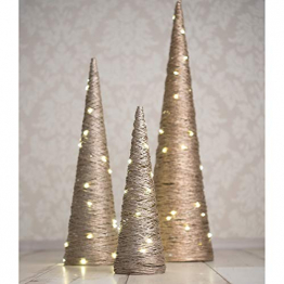 Led Pyramide Weihnachten 3er Set 40, 60 und 80cm Lichterkegel Warmweiss Beleuchtung Weihnachten Weihnachtspyramiden Batteriebetrieben - 1