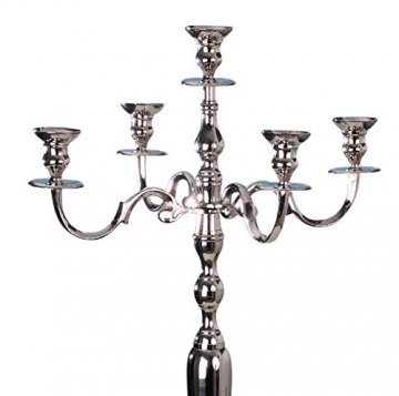Lifestyle & More Kerzenständer 5-armig Kerzenleuchter Silber Kandelaber Höhe 122cm - 2