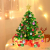 Mini Weihnachtsbaum 50cm, Christbaum künstlich mit batteriebetriebenen gelben LED Lichterketten & andere Baumdeko, einfache Montage, Kleiner Tannenbaum für Tisch, Büro, Wohnzimmer Weihnachtsdeko - 2