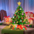 Mini Weihnachtsbaum 50cm, Christbaum künstlich mit batteriebetriebenen gelben LED Lichterketten & andere Baumdeko, einfache Montage, Kleiner Tannenbaum für Tisch, Büro, Wohnzimmer Weihnachtsdeko - 3