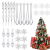 Moseem Christbaumschmuck, 50pcs Schneeflocken Eiszapfen Weihnachtsbaum Anhänger,Acryl Weihnachtsbaumschmuck für Weihnachten Winter Dekoration - 1
