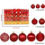 No One&U 100 Stück Kunststoff Weihnachtskugel,Weihnachtskugeln Ornamente Kugel Box Glanz Glitzer Matt Dekor Inge,Farbe:Rot - 3