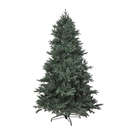 RS Trade HXT 1418 künstlicher PE Spritzguss Weihnachtsbaum 180 cm (Ø ca. 120 cm) mit ca. 3245 Spitzen, schwer entflammbarer Tannenbaum mit Schnellaufbau Klappsysem, inkl. Metall Christbaum Ständer - 1