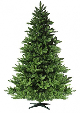 RS Trade HXT 19001 künstlicher Weihnachtsbaum 150 cm (Ø ca. 105 cm) mit 872 Spitzen und Schnellaufbau Klapp-Schirmsystem, schwer entflammbar, unechter Tannenbaum inkl. Metall Christbaum Ständer - 1