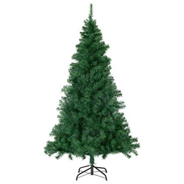 SALCAR Premium Weihnachtsbaum 180cm - Künstlicher Baum - Keine störenden Tannennadeln - Geruchslos - Christbaum - Dunkelgrün - 1,8m - 1