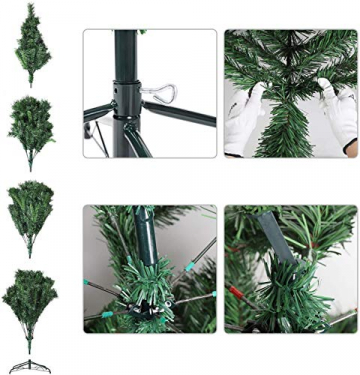 SALCAR Weihnachtsbaum künstlich 270cm mit 1468 Spitzen, Tannenbaum künstlich Schnellaufbau inkl. Christbaum-Ständer, Weihnachtsdeko - grün 2,7m - 3