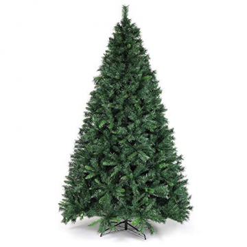 SALCAR Weihnachtsbaum künstlich 270cm mit 1468 Spitzen, Tannenbaum künstlich Schnellaufbau inkl. Christbaum-Ständer, Weihnachtsdeko - grün 2,7m - 1