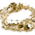 Schnoschi 2m Gold Sterne Perlenband Perlenkette Perlengirlande Perlenschnur Weihnachten Advent Deko Perlen Tischdeko Meterware - 2