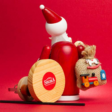 Sikora RM-A Räuchermännchen aus Holz 3 Größen Verschiedene Motive, Farbe/Modell:A01 rot - Weihnachtsmann, Größe:Höhe ca. 15 cm - 3