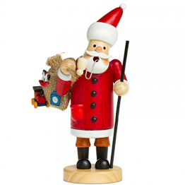 Sikora RM-A Räuchermännchen aus Holz 3 Größen Verschiedene Motive, Farbe/Modell:A01 rot - Weihnachtsmann, Größe:Höhe ca. 15 cm - 1
