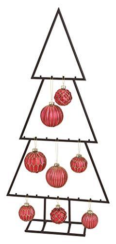 Spetebo Metall Tannenbaum für Zierschmuck - 77 cm - Deko Weihnachtsbaum Tanne schwarz Design Baum für Christbaumkugeln - 1