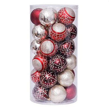 SUCHUANGUANG 1 Set 6 cm / 30 Stück Weihnachtskugeln Ornamente Party Hochzeit Weihnachtsbaum hängen Dekor hängen Anhänger RGD - 1