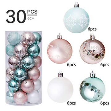 SUCHUANGUANG 1 Set 6 cm / 30 Stück Weihnachtskugeln Ornamente Party Hochzeit Weihnachtsbaum hängen Dekor hängen Anhänger RGD - 5