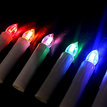SWANEW 30x LED Weihnachtskerzen Flammenloses LED RGB Kerzen Kabellos Warmweiß RGB Weihnachtsbaumkerzen mit Fernbedienung Christbaumkerzen - 3