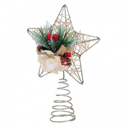 TENDYCOCO Weihnachten Baum Topper Kreative Sterne Baumkrone für Weihnachten Baum Hause Hochzeit Party Decor - 1