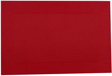 U'Artlines 6er Set Platzsets Hitzebeständigen Waschbaren Vinyl Tischsets 30 * 45cm (6er Platzsets, Rot) - 7