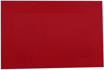 U'Artlines 6er Set Platzsets Hitzebeständigen Waschbaren Vinyl Tischsets 30 * 45cm (6er Platzsets, Rot) - 7