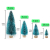 Ulikey 35 Stück Künstlicher Weihnachtsbaum, Mini Grün Tannenbaum Sisal Weihnachtsbaum Modell Bäume Schneetannen Weihnachten Miniatur Deko mit Tannenzapfen für Tischdeko, DIY, Schaufenster - 2