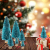 Ulikey 35 Stück Künstlicher Weihnachtsbaum, Mini Grün Tannenbaum Sisal Weihnachtsbaum Modell Bäume Schneetannen Weihnachten Miniatur Deko mit Tannenzapfen für Tischdeko, DIY, Schaufenster - 4