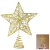 Weihnachtsbaum Christbaumspitze Stern – Gold Glitzer Metall Baum Stern Großartiges Design Passend für durchschnittlich großeWeihnachtsbäume, 26cm mit Frühling für Weihnachtsbaum allgemeine Größe - 1