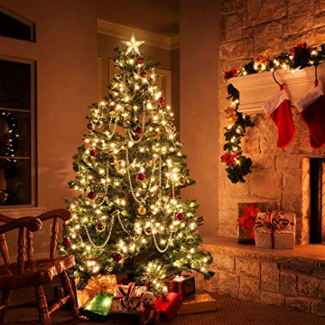 Weihnachtsbaum Stern,Topper Lichter mit 10 LED ,Weihnachtsbaumspitze glitzernder,baumkronen Lampe,beleuchtete Sterne,funkelnden Sterne,Weihnachtsbaumspitze Dekoration,Weihnachten Dekoration(15cm) - 5