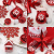 Weihnachtsbaumschmuck-Set, ROSELEAF 130Stück Rot und Weiß Weihnachtskugeln Baumschmuck mit Stern Baumspitze für Weihnachten Hochzeit Party - 4