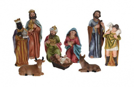 Weihnachtskrippe Figuren Set 9-teilig - Weihnachtsdekoration Krippenfiguren Krippenzubehör Krippe Figur - 1