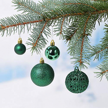 WOMA Christbaumkugeln Set in 14 weihnachtlichen Farben - 50 & 100 Weihnachtskugeln Grün aus Kunststoff - Gold, Silber, Rot & Bronze / Kupfer UVM. - Weihnachtsbaum Deko & Christbaumschmuck - 5